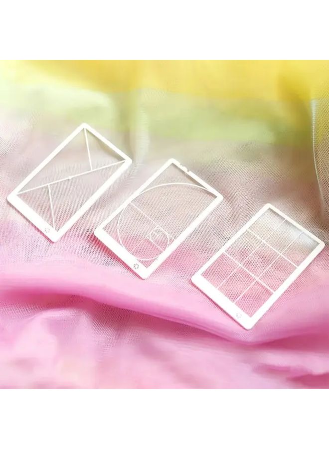Ruler029 Golden Ratio Acrylic Protractor Triangle Ruler Set For Architects Engineers Students - Image 3